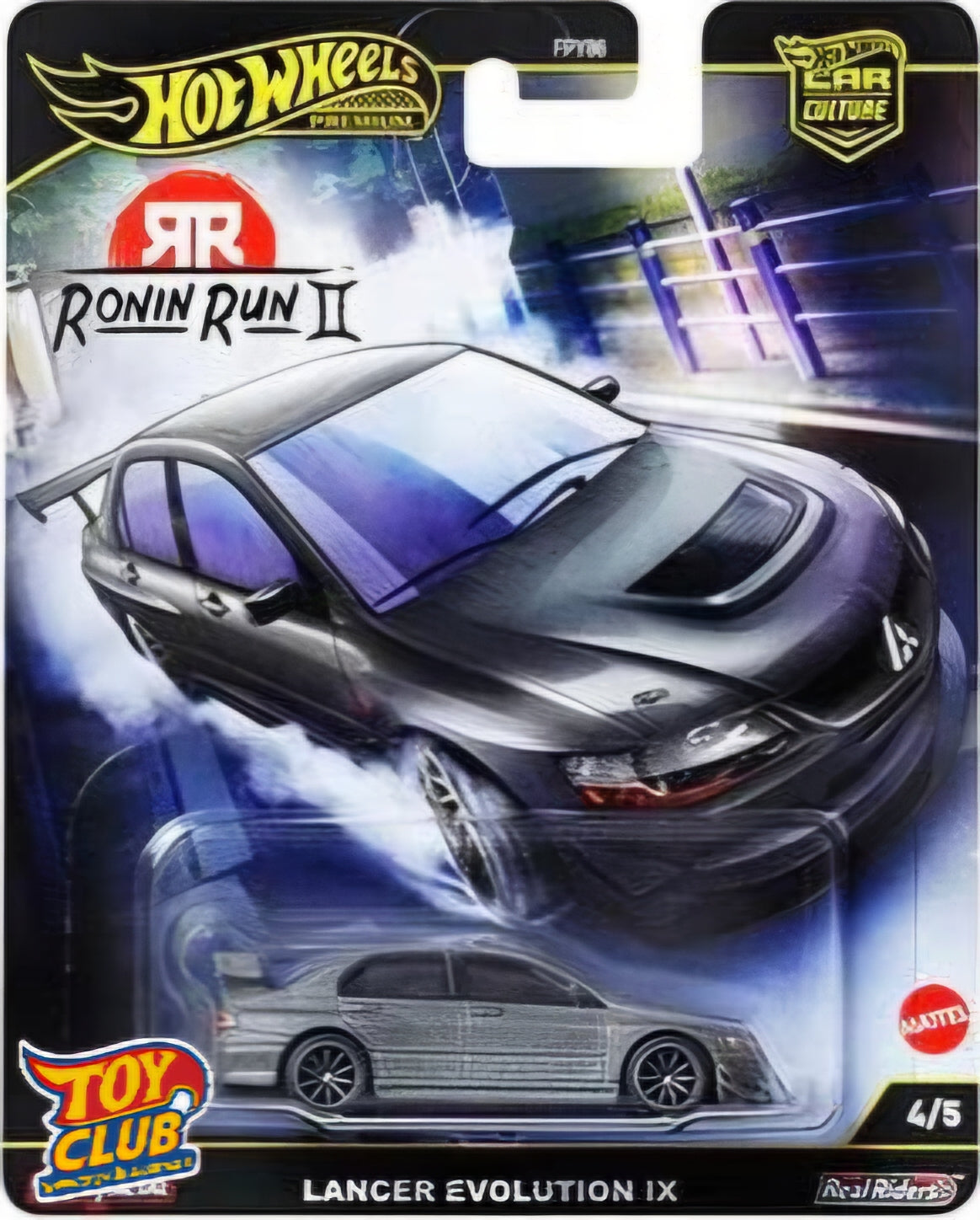 Hot Wheels Premium Car Culture Ronin Run II Mitsubishi Lancer Evolution IX Real Riders
