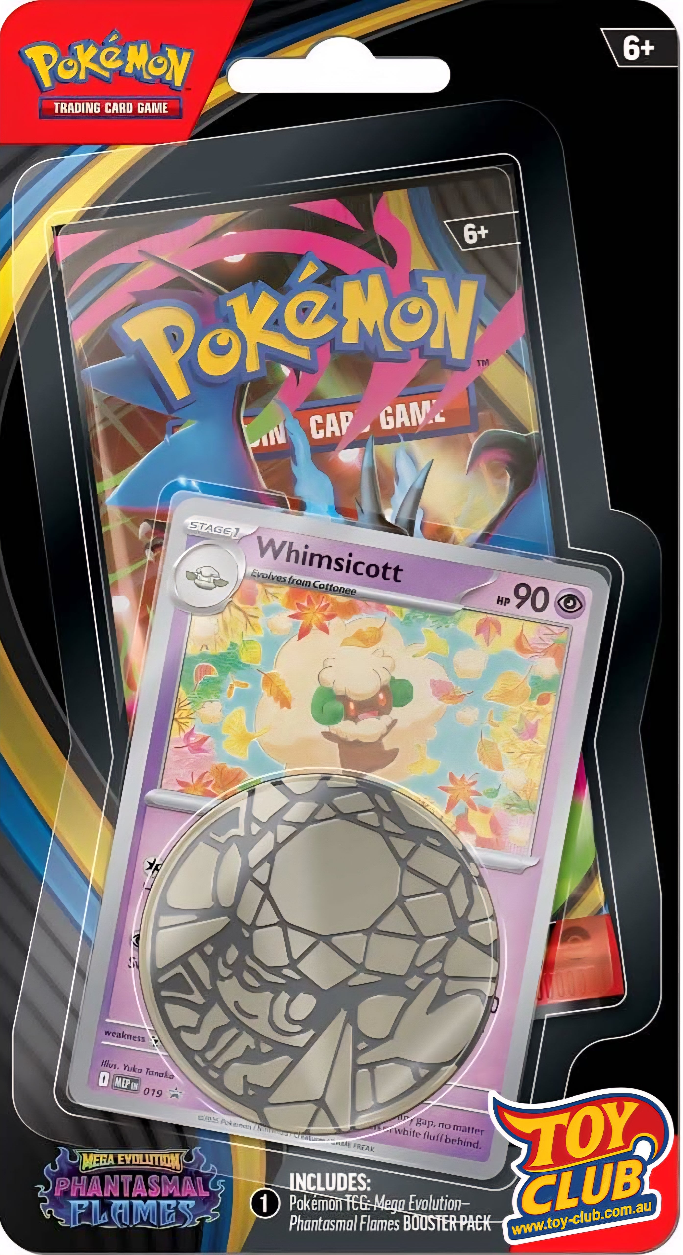 Pokémon TCG - Checklane Blister - Phantasmal Flames Whimsicott - New Sealed