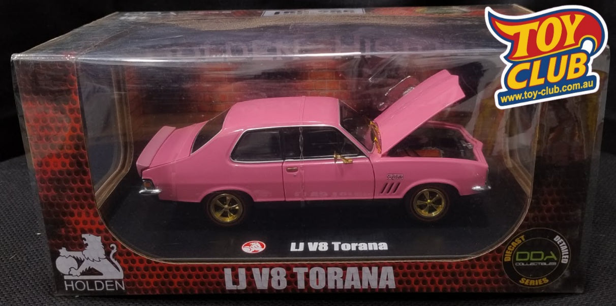 DDA Holden LJ V8 Torana GOLD CHASE Strike Me Pink LDH-255 1:24 Scale Model