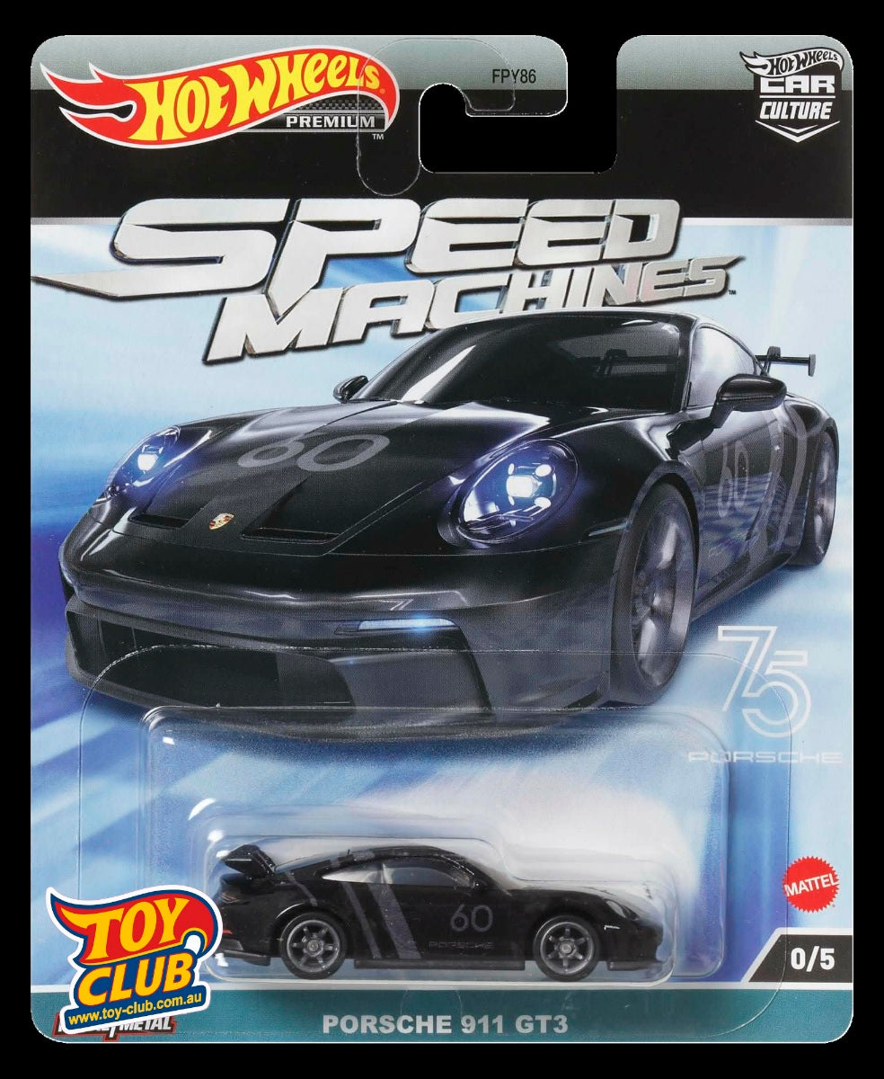 Hot Wheels Premium 2023 Speed Machines - Porsche 911 GT3 - 0/5 Chase
